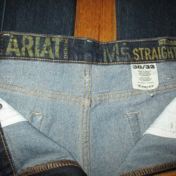 ARIAT M5 Slim Straight Dark Jeans Sz 38 - Picture 5 of 10